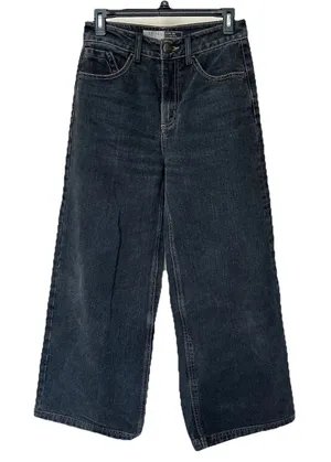 Velez Wide Leg Jeans Women’s 6 Washed Black Y2K Grunge Skater Streetwear Goth thumbnail 1