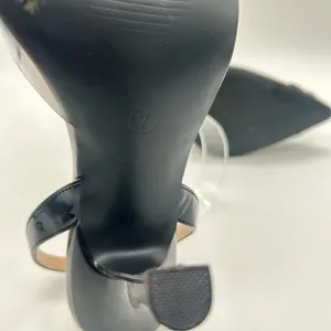 Journee Collection‎ Heels Womens 7 Black Ivyann Vegan Leather Stiletto Pumps NEW thumbnail 7