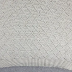 Tantrums Womens Vest One Size Ivory Wool Blend Cross Hatch Turtleneck Knit thumbnail 13