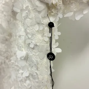 Adrianna Papell One Shoulder 3D Floral Applique Mini Dress White Bridal Wedding thumbnail 9
