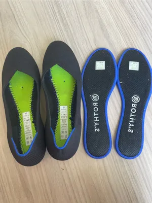 Rothy's Black Flats with Blue Trim thumbnail 11