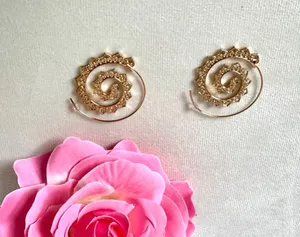 Spiral Hoop Earrings (207) Gold thumbnail 7