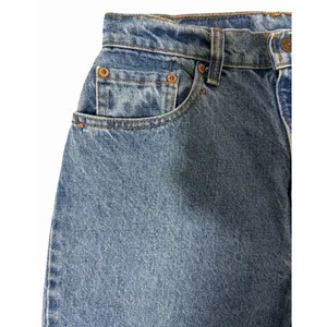 Levi's 551 Relaxed Fit Tapered Leg‎ Classic Blue Denim Jeans Women's Size 8 Med thumbnail 9
