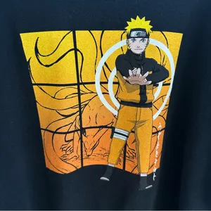 Naruto Off The Shoulder Anime Graphic Tee Black Size undefined thumbnail 4