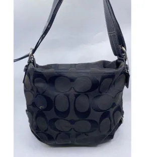 Coach Medium Tote Msrp Black Gray Jacquard Fabric thumbnail 2