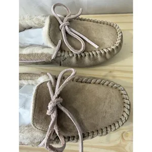 UGG Australia Women's Brown Suede Sheepskin Lined Moccasin Slippers Size 5 thumbnail 7