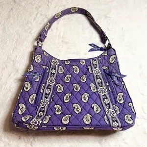 Vera Bradley Simply Violet Purple Paisley Quilted Shoulder Bag Retired Pattern thumbnail 1