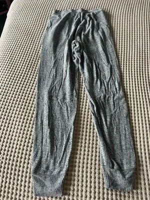 Gray and white striped Hollister Co. sweatpants with drawstring waist, size XS #loungewear #athleisure thumbnail 2