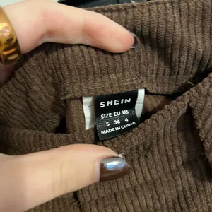 SHEIN Chocolate Corduroy Skirt thumbnail 3