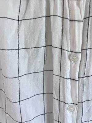 Madewell‎ Women's Short Sleeve Button Front Windowpane Shirt thumbnail 7