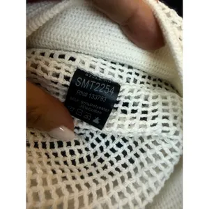 New! POL Oversized Open Knit Mesh Sweater Ivory Boho‎ Beachy Pullover Sz Small thumbnail 10