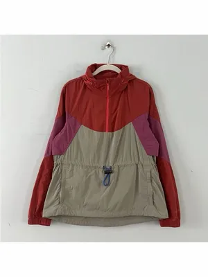 Lululemon‎ Evergreen Anorak Pink Punch Pink Lychee Raw Linen Windbreaker thumbnail 3