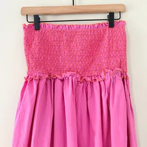 Pomander Place Tuckernuck fuchsia Strapless Jessie Dress Smocked Cotton Size L thumbnail 5