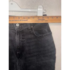 Abercrombie‎ & Fitch Curve Love 90s Relaxed Jean High Rise Black 27 4R Raw Hem thumbnail 4