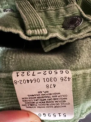 Levis Vintage‎ Y2K Green Corduroy Straight-Leg Button Fly Pants thumbnail 12