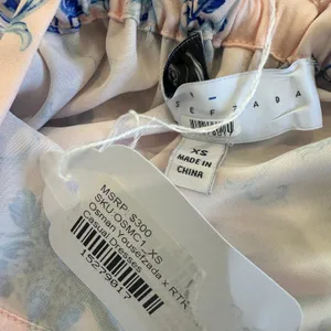 Osman Yousefzada Pink Floral Halter Midi Dress XS Party Vacation Designer $300 thumbnail 9