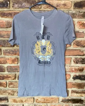 New Los Angeles Rams Next Level Apparel Gray Graphic T-Shirt Women's Size Large thumbnail 1