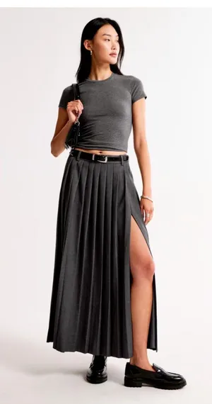 Abercrombie Pleated Maxi Skirt thumbnail 5