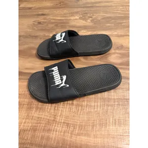 Puma‎ Cool Cat slides in black with a white drip logo detail Size 7C thumbnail 2