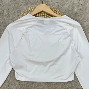 NWT Gymshark Women’s Training Crop Longsleeve Shirt Top Activewear in White L thumbnail 6