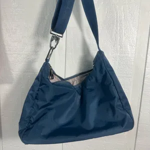 Lewis N. Clark Blue and Beige Inside Secura Anti-Theft Messenger Bag EUC thumbnail 6