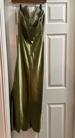 Billy J Valerie Olive Strapless Maxi Dress thumbnail 9