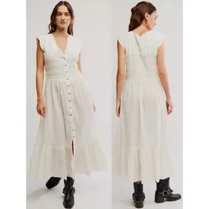 Free People Ethereal Cottage Desert Dazed Midi Dress Maxi Top Ivory Small Boho thumbnail 14