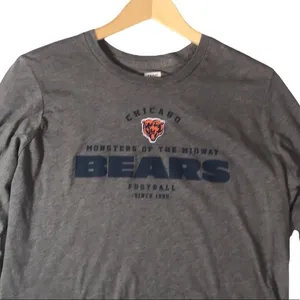 NFL Women's Gray Graphic Monsters of the‎ Midway Chicago Bears Long Sleeve Top thumbnail 2