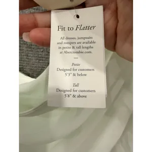 Abercrombie & Fitch Mini Dress Women MT Mint Green One Shoulder Ruched‎ Draped thumbnail 7