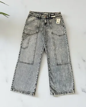 New York ReWash Women's Jean‎ Indigo Low Rise Wide Leg Size 7 Style J28121AW3 thumbnail 1