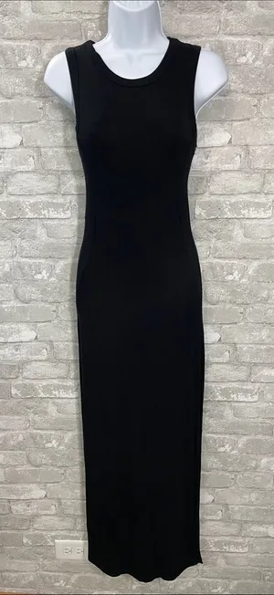 Lulus Shield and Sword Black Sleeveless Maxi Dress With Pockets thumbnail 1