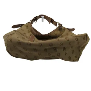 Y2K Vintage Dooney & Bourke Brown Monogram Canvas Hobo Shoulder Bag thumbnail 3