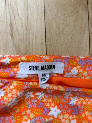Steve Madden orange floral midi skirt thumbnail 3
