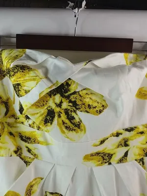 Jonathan Martin 12 Coquette Floral Lime on White Cotton Mini Dress thumbnail 3