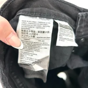 Levi's Mile High Wide Leg‎ Cropped Jeans Black Denim Size 24 thumbnail 9