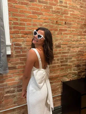 Lulus white sequin jumpsuit thumbnail 3