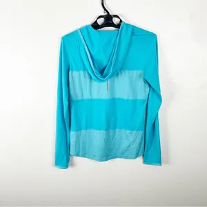 NIKE Teal Dri Fit Long Sleeves Hoodie Top Large Running Hiking Workout Casual thumbnail 2