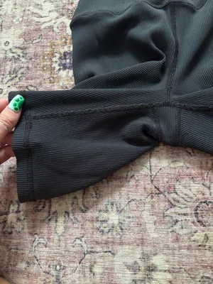 Aerie Ribbed Black Biker Shorts thumbnail 4