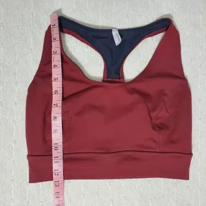 Free People FP Movement Top Maroon Racerback‎ Criss Cross Athletic Top Size S thumbnail 4