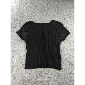 Project Social T Shirt Women Small Deep V Neck‎ Basic Capsule Lagenlook Coastal thumbnail 2