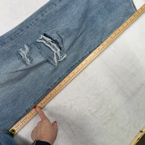 S.O.N.G. 9 29 Jeans Wide Leg Distressed High Rise Button Fly Boho Grunge Punk thumbnail 12