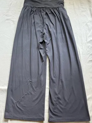 Wide-Leg Lounge Pants in Charcoal — Comfortable Everyday Fit thumbnail 1