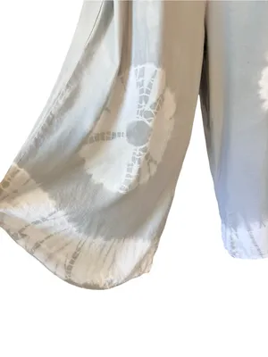 Three Birds Nest Cotton Light Grey Tie Dye Flowy Jumpsuit thumbnail 6