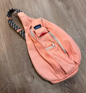 Kavu Rope Sling Bag Pink Peach Coral Purse thumbnail 1