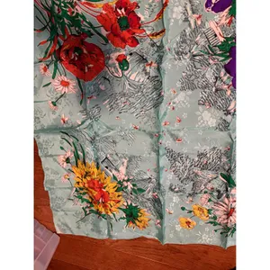 Vintage Floral Print Scarf Lightweight Accessories Fashion‎ Women Made in Japan thumbnail 5