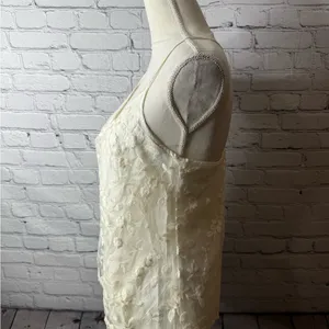 NWT Anthropologie E by Eloise Elegant Cream Floral Lace Women's Top size medium thumbnail 4
