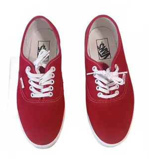 Vans Old Skool Red Canvas Lace-Up Low Top Sneakers Women's 8.5 thumbnail 1