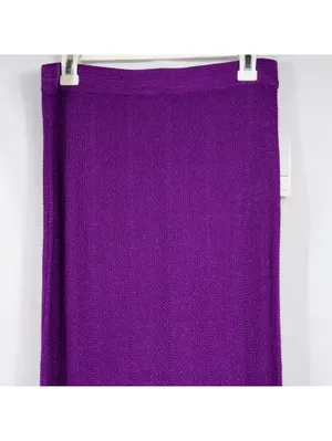 Shoedazzle Purple Metallic Maxi Skirt M NWT thumbnail 2