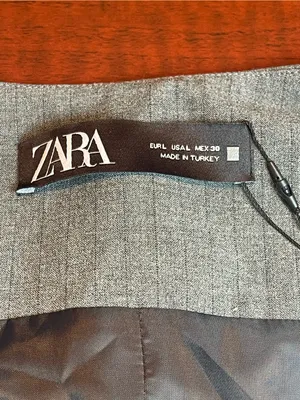 Zara Gray Pinstripe Tailored Asymmetrical Vest Sz L Quiet Luxury Old Money Core thumbnail 11