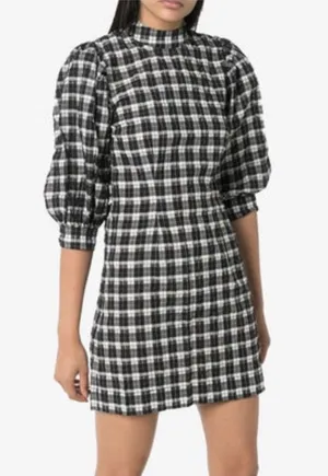 Ganni‎ Seersucker Plaid Minidress (EUR36/US4) thumbnail 1